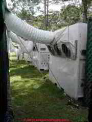 Outside air conditioning for tents (C) D Friedman